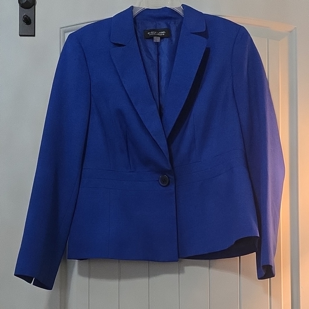 Evan Picone Blue Blazer Professional Suit Jacket